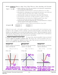 MA123, Chapter 6: Extreme Values, Mean Value