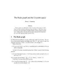 The Rado Graph and the Urysohn Space