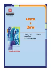 Advances in Ethernet