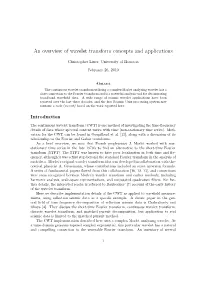 An Overview of Wavelet Transform Concepts and Applications