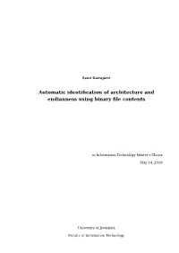 Automatic Identification of Architecture and Endianness Using Binary File Contents