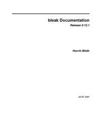 Bleak Documentation Release 0.12.1