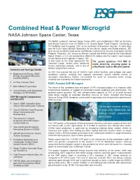 Combined Heat & Power Microgrid