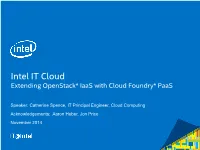 Extending Openstack Iaas with Cloud Foundry Paas