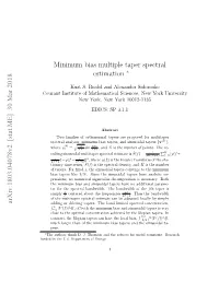 Minimum Bias Multiple Taper Spectral Estimation Arxiv:1803.04078V2