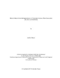 Multi-Objective Optimization of Unidirectional Non-Isolated Dc/Dcconverters