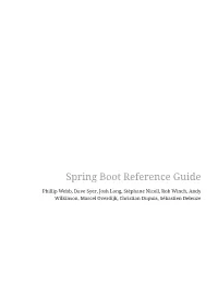 Spring Boot Reference Guide