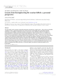 WOMEN in REPRODUCTIVE SCIENCE: Lessons From