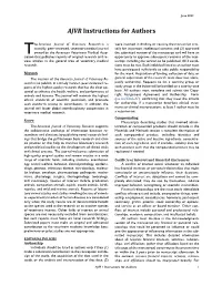 AJVR Instructions for Authors