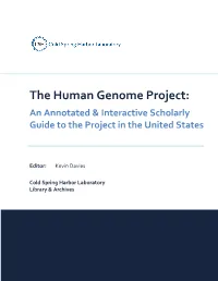 Annotated Scholarly Guide to the HGP