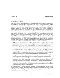 Chapter 10: Transportation A. INTRODUCTION