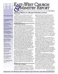 Christian Mission in a Russian Orthodox Context