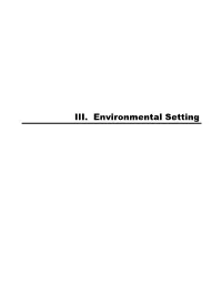 III. Environmental Setting III