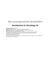Introduction to Sociology 2E