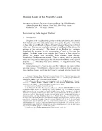 Making Room in the Property Canon