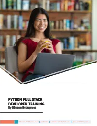 PYTHON FULL STACK DEVELOPER TRAINING by Nirvana Enterprises