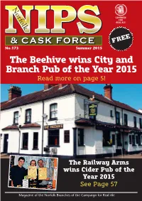 The Beehive Wins City and Branch Pub of the Year 2015 Read More on Page 5!