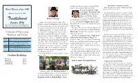 Trestleboard the Grand Junction Masonic Center on Octo- Lodges and Operating Under the Authority of a Nature Can Teach Us Grand Lessons