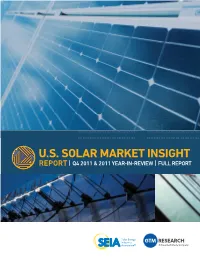 U.S. Solar Market Insight Report | Q4 2011 & 2011 Year-In-Review | Full Report
