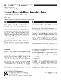 Diagnostic Problems in Chronic Basophilic Leukemia PERSPECTIVES in HEMATOLOGY