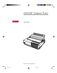LA30N/LA30W Companion Printer User Guide