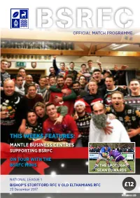 This Weeks Features: Mantle Business Centres Supporting Bsrfc on Tour with the Bsrfc Minis in the Spotlight: Sean Edwards