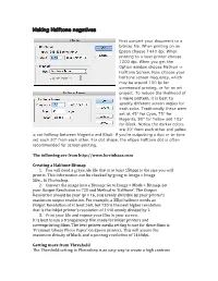 Working with Halftones