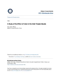 A Study of the Effect of Color in the Utah Temple Murals