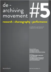 Choreography#5 : Performance Ed