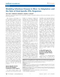 Modeling Infectious Disease in Mice: Co-Adaptation and the Role of Host-Specific Ifnc Responses