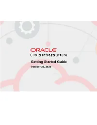 Oracle Cloud Infrastructure Getting Started Guide Iii Table of Contents