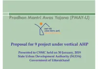 Proposal for 9 Project Under Vertical AHP