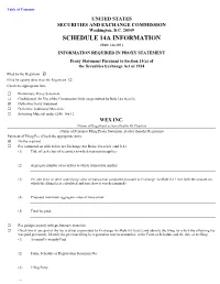 SCHEDULE 14A INFORMATION (Rule 14A-101) INFORMATION REQUIRED in PROXY STATEMENT Proxy Statement Pursuant to Section 14(A) of the Securities Exchange Act of 1934