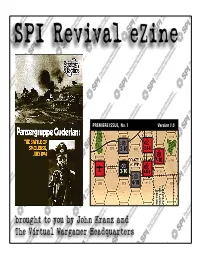 SPI REVIVAL • Issue One • July 1997 TABLE of CONTENTS