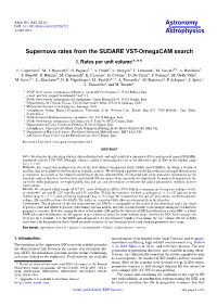 Supernova Rates from the SUDARE VST-Omegacam Search I