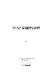 Transport Safety Performance in the Eu a Statistical Overview
