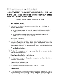North Leigh: A4095 – Proposed Extension of 40Mph Speed Limit and Turning Restrictions