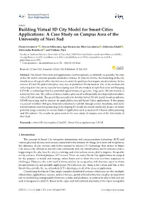 Building Virtual 3D City Model for Smart Cities Applications: a Case Study on Campus Area of the University of Novi Sad
