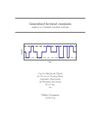Generalized Factorial Cumulants Applied to Coulomb-Blockade Systems Signal