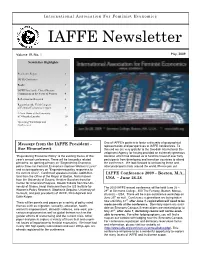 IAFFE Spring 2009 Newsletter(Final).Pub