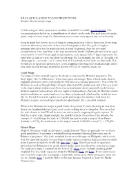 MAP PROJECTIONS Simple Rules for Simple Maps