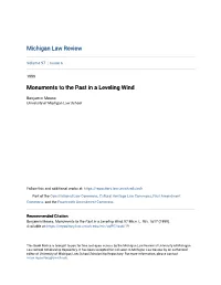 Monuments to the Past in a Leveling Wind