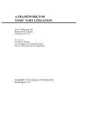 A Framework for Toxic Tort Litigation