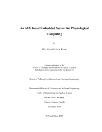 An AFE Based Embedded System for Physiological Computing