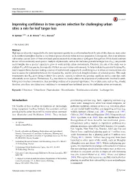 Improving Confidence in Tree Species Selection for Challenging Urban Sites: a Role for Leaf Turgor Loss