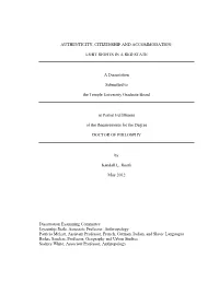 LGBT RIGHTS in a RED STATE a Dissertation Submitted to The