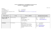 Names and Addresses of the Members of the Satellite Distribution System Operations Group (Sadisopsg)