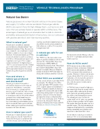 Natural Gas Basics, Vehicle Technologies Program (VTP)