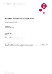 New Problems and Solutions in Basic University Teaching