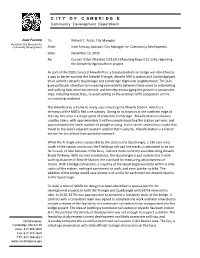 Report on the Alewife Bridge/Platform Project